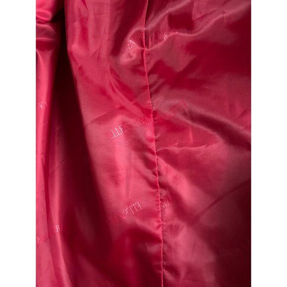 Ellen Tracy Women's Size 10 Red Wool Blend Coat W/ Angora Button - Picture 8 of 13